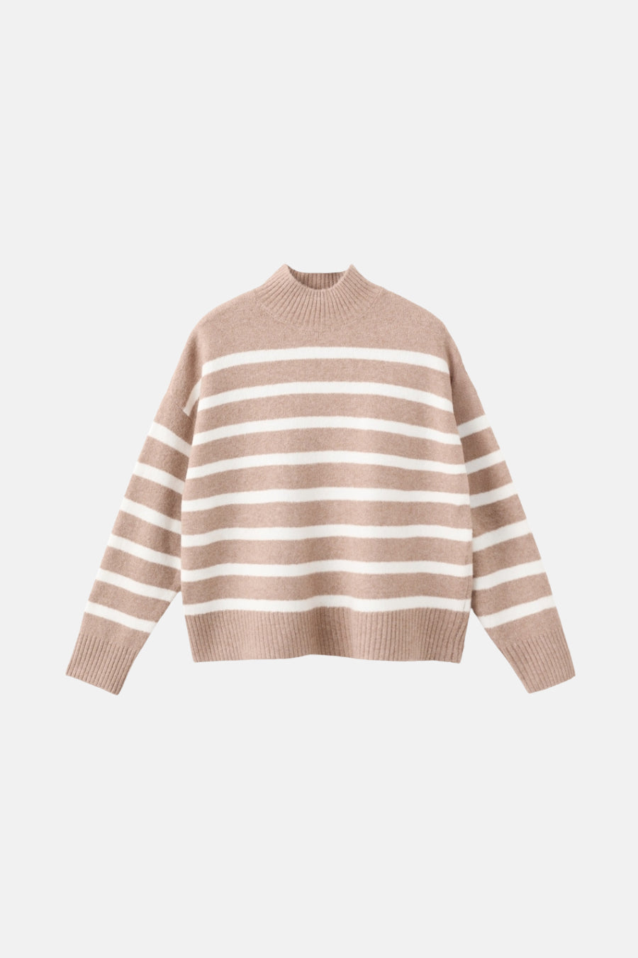 Pull à col rond - Beige - MANGO