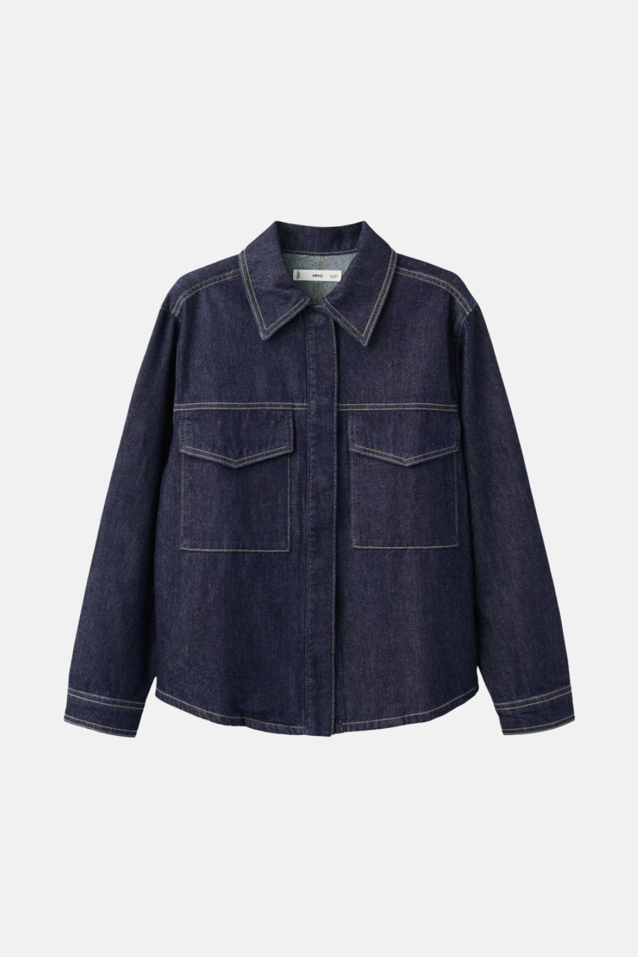 Chemise à manches longues - Dark blue denim - MANGO