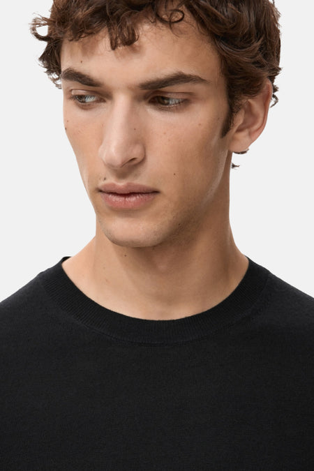 Pull à col rond - noir