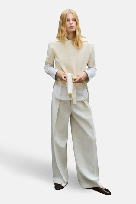 Pull à col rond - écru