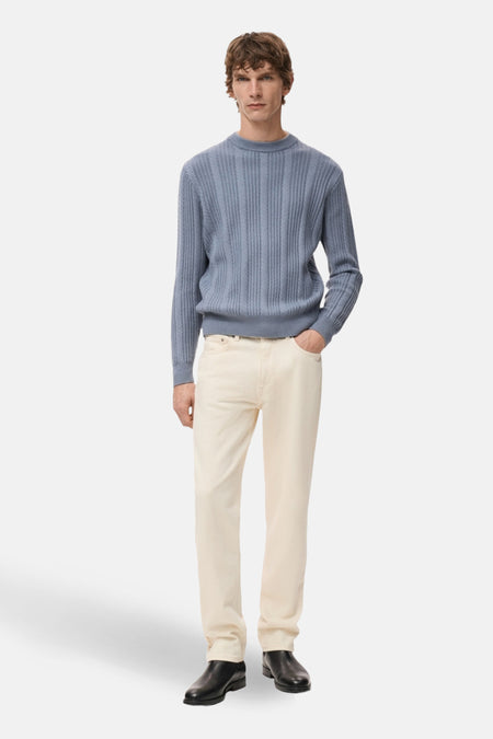 Pull à col rond - bleu