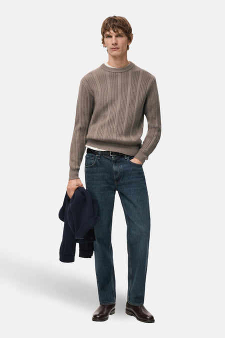 Pull à col rond - brun