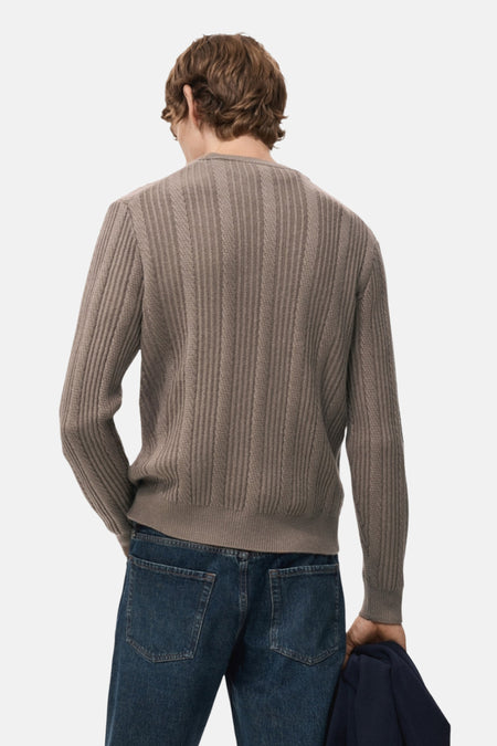 Pull à col rond - brun