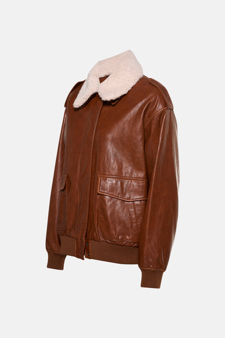 Veste courte brun - MANGO