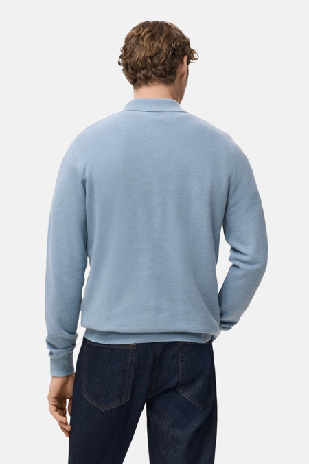 Pull à col en V - bleu