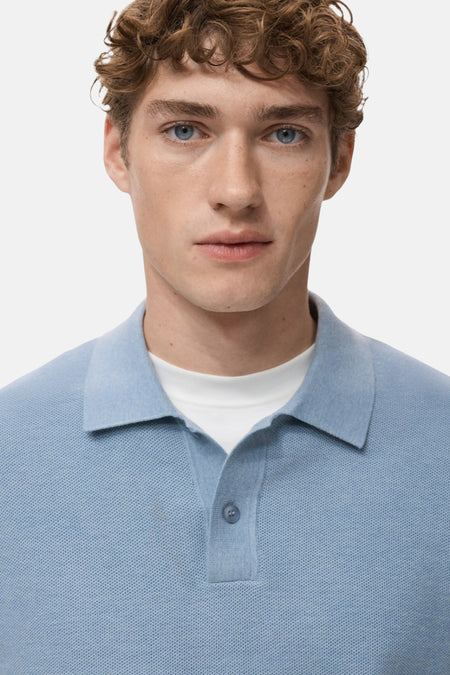 Pull à col en V - bleu