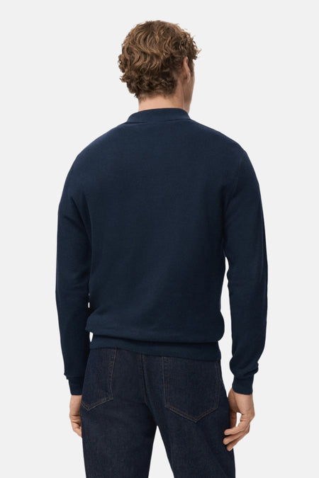 Pull à col en V - bleu