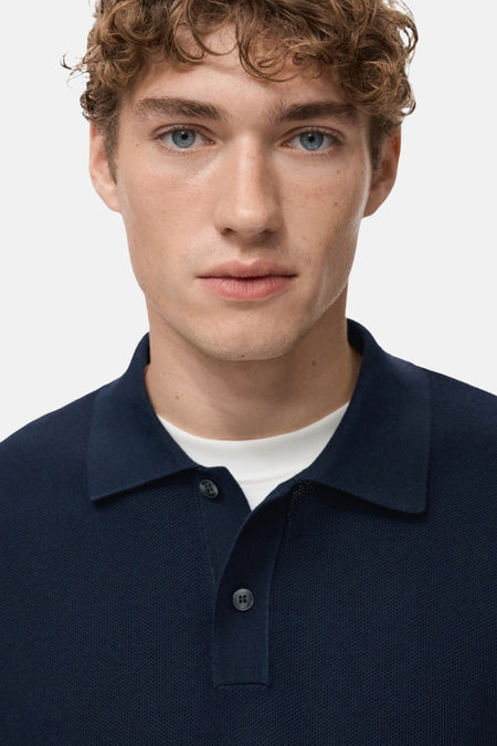 Pull à col en V - bleu