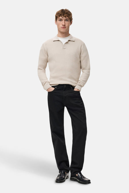 Pull à col en V - beige