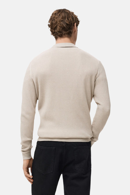 Pull à col en V - beige