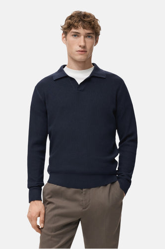 Pull à col en V - bleu - MANGO