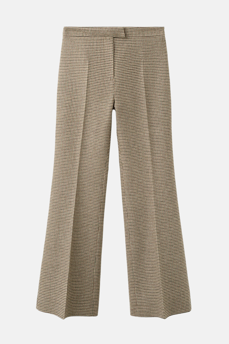 Pantalon multicolore de MANGO avec un motif à carreaux et des jambes larges.