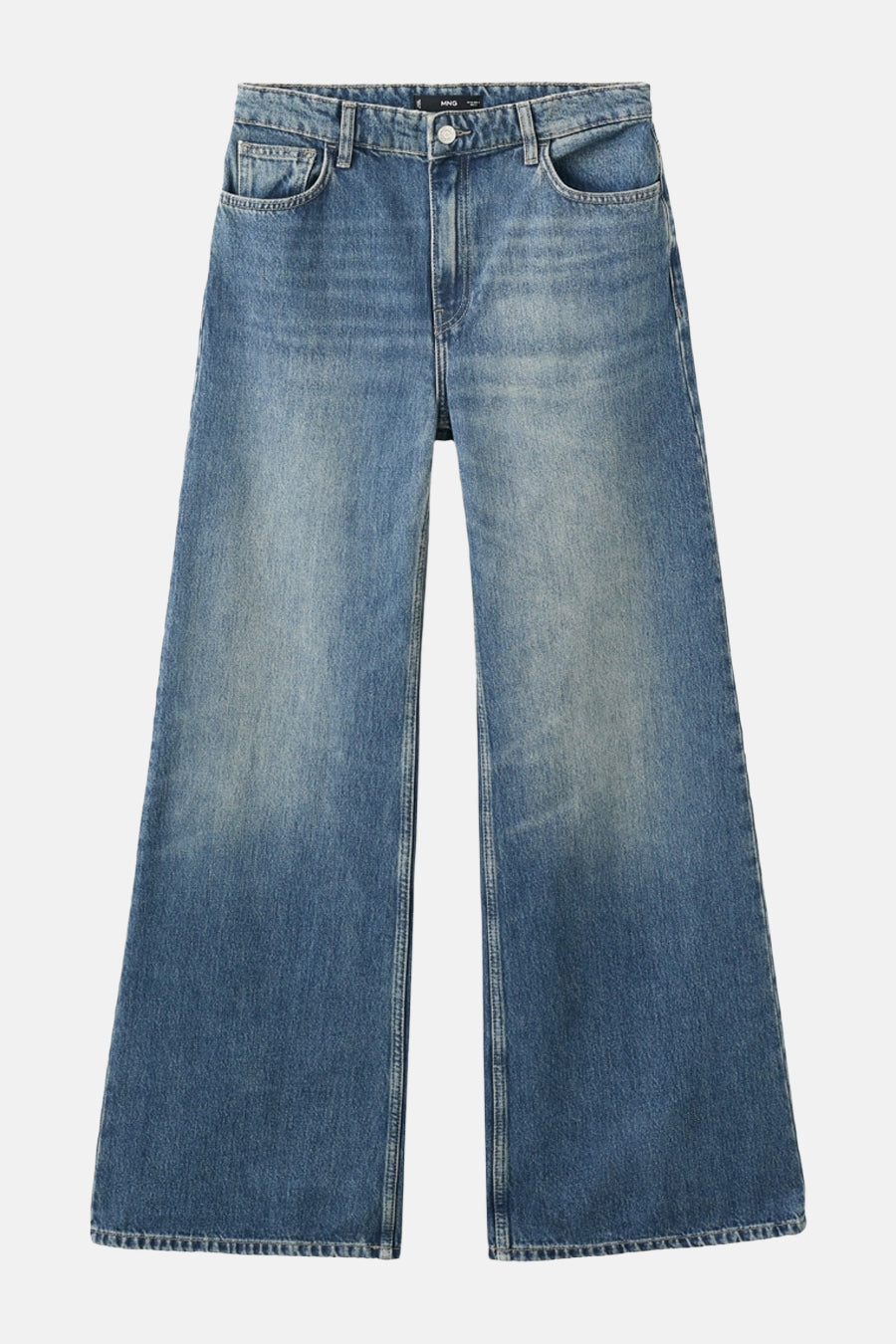 Jeans straight dark blue denim - MANGO