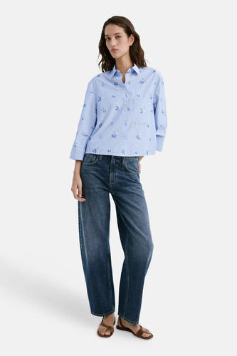 Blouse à manches longues - Bleu