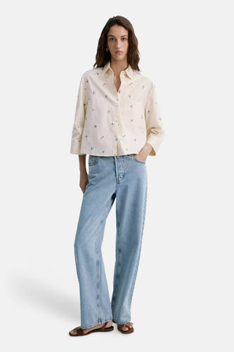 Blouse à manches longues - multicolore