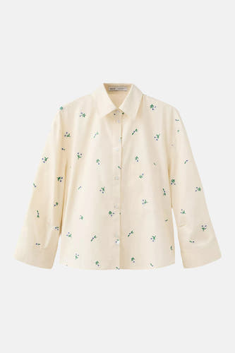 Blouse à manches longues - multicolore