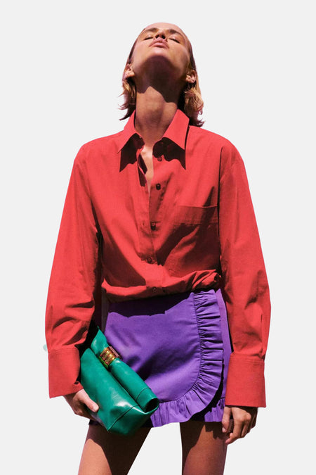 Chemise à manches longues - rouge