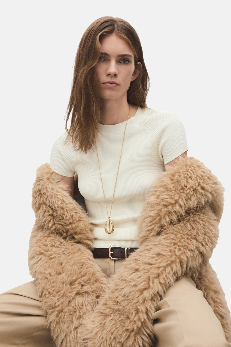 Collier (long) doré - MANGO - MANGO