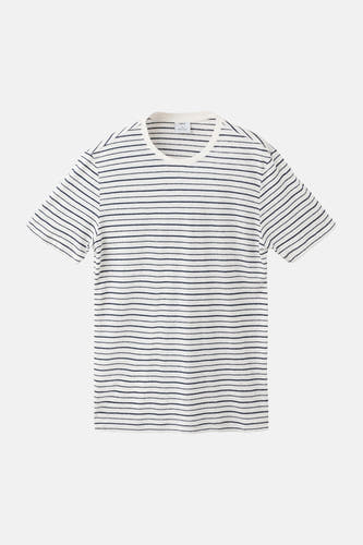 T-shirt multicolore de MANGO, avec imprimé à rayures horizontales et manches courtes.