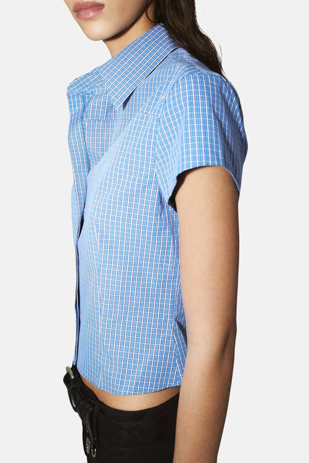 Chemise à manches courtes - Bleu