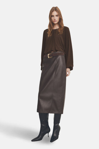 Blouse à manches longues - brun - MANGO