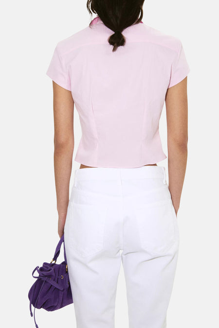 Chemise à manches courtes - rose