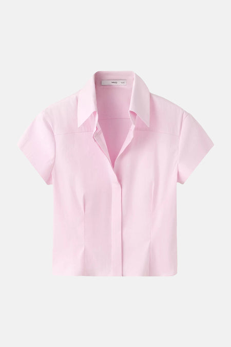 Chemise à manches courtes - rose
