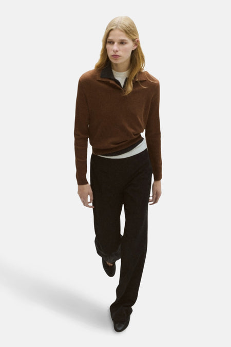 Pull à col rond - brun