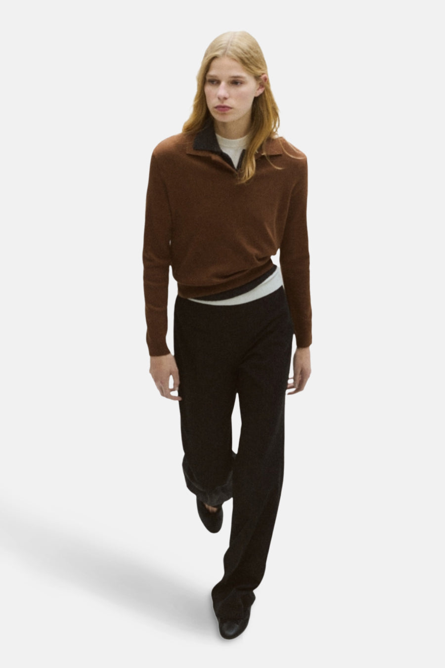 Pull à col rond - brun - MANGO