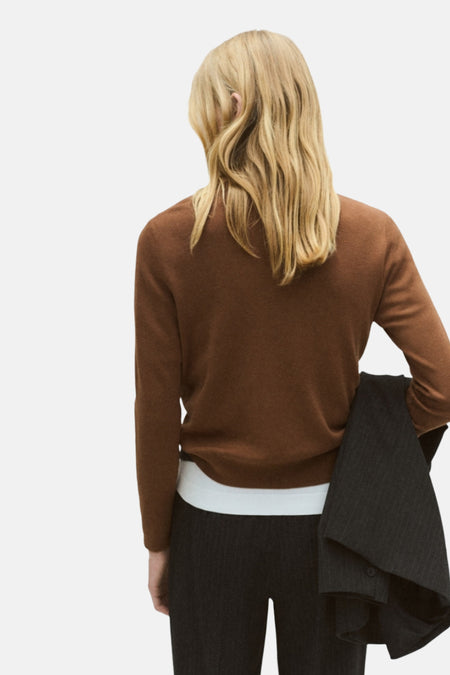 Pull à col rond - brun