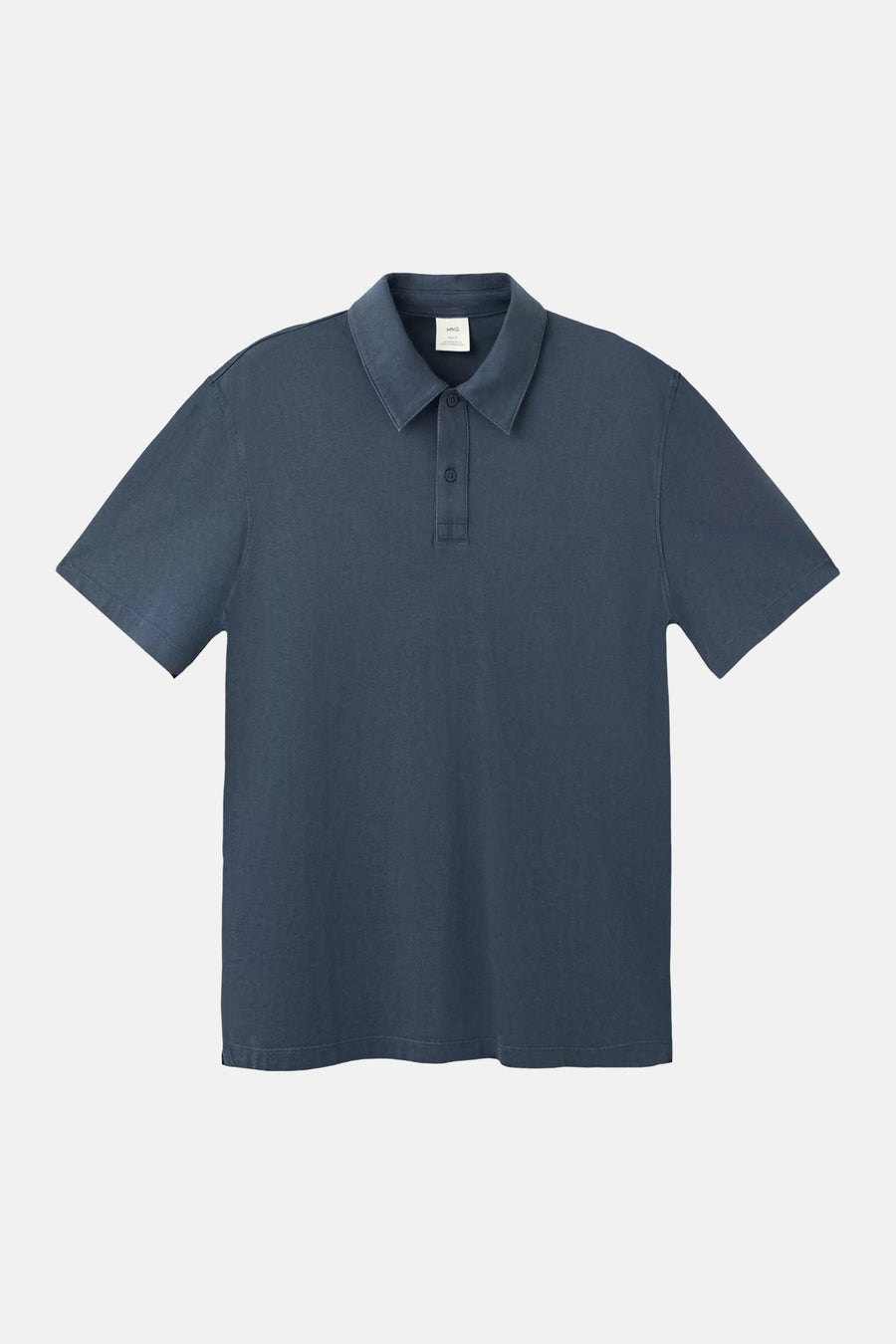 Polo bleu marine de MANGO à manches courtes, col classique et fermeture à deux boutons.