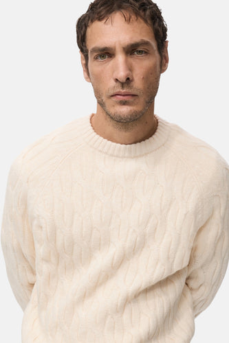 Pull à col rond - écru - MANGO