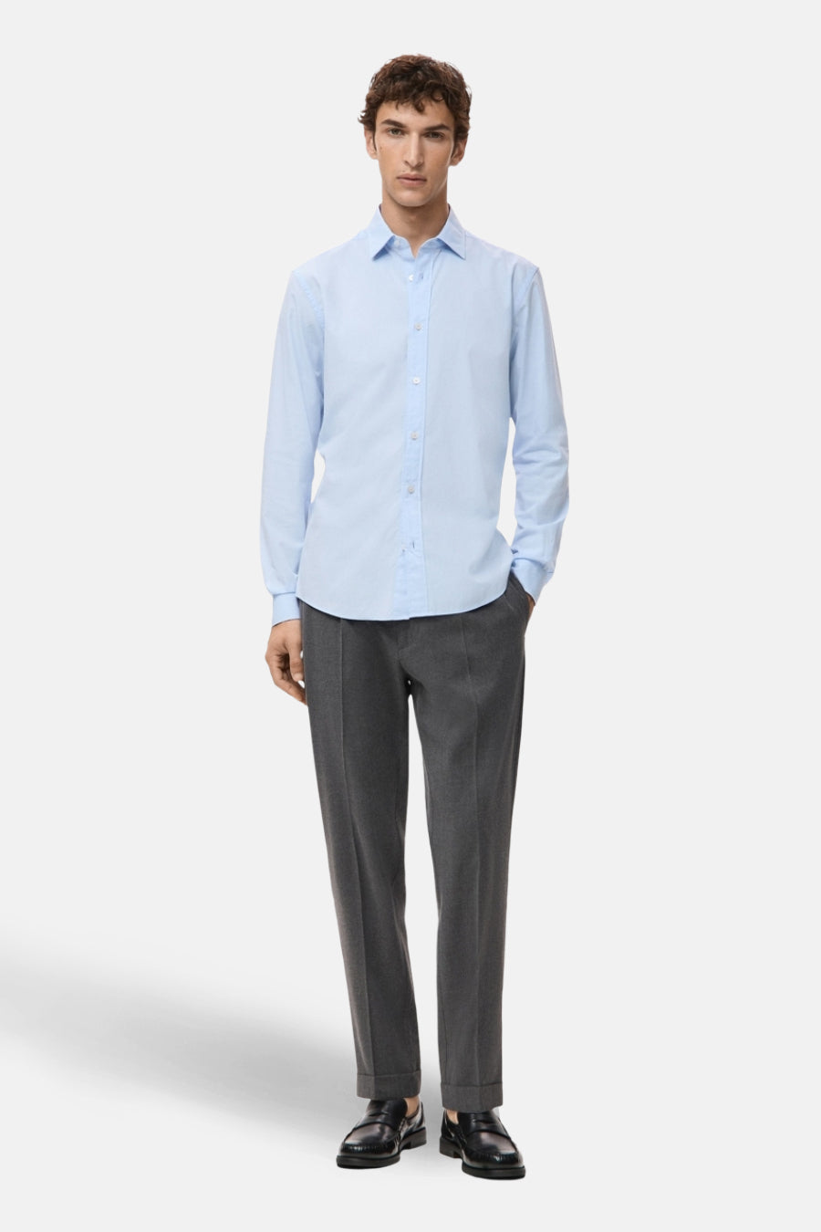 Chemise (manches longues) bleu - MANGO - MANGO