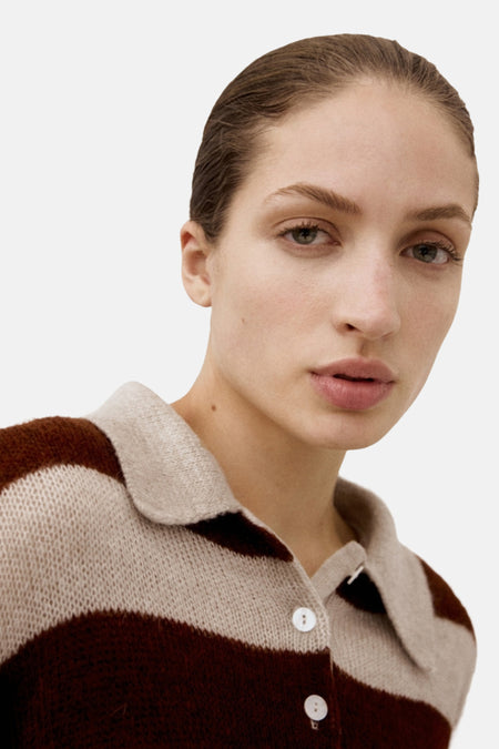 Pull à col rond - Brun