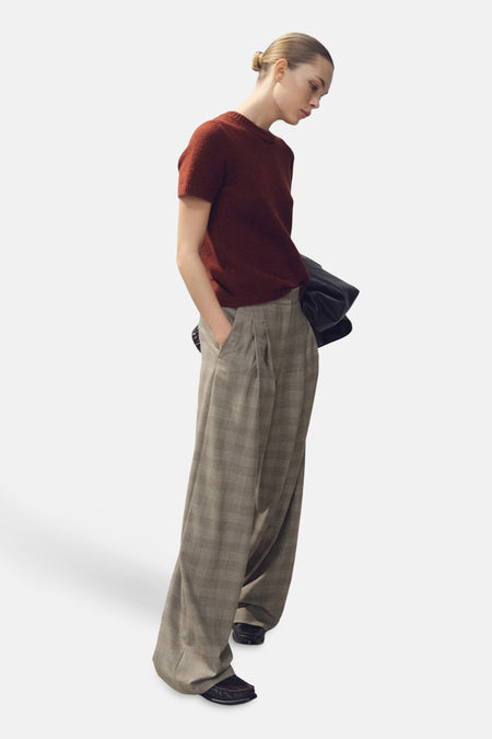 Pull à col rond - brun