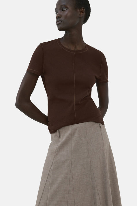 T-shirt à manches courtes - brun