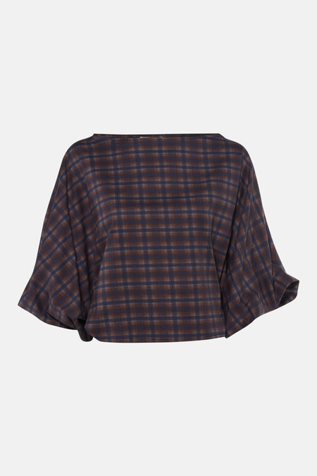 Blouse à manches 3/4 - bleu