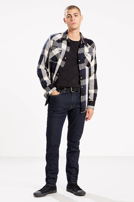 Jean &agrave; coupe carrot - noir