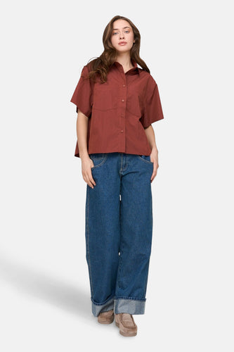 Chemise à manches courtes - rouge
