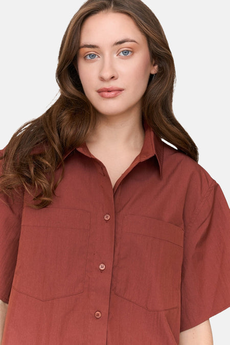 Chemise à manches courtes - rouge