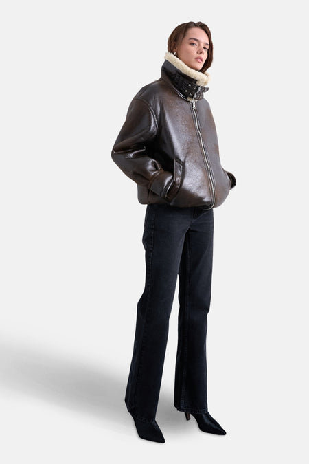 TSISABEL SHORT COATED BOMBER