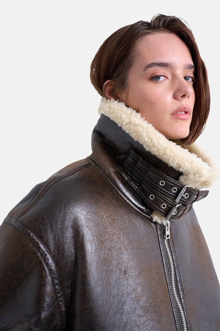 TSISABEL SHORT COATED BOMBER