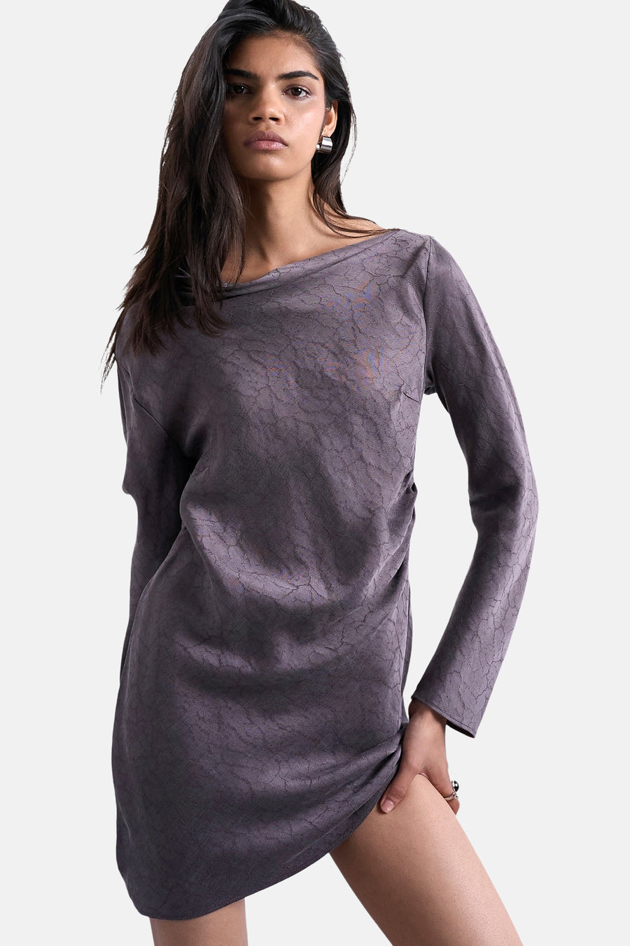 Robe à manches longues - Gris