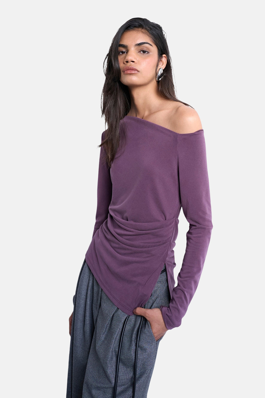 T-shirt à manches longues - violet - TOPSHOP - 1