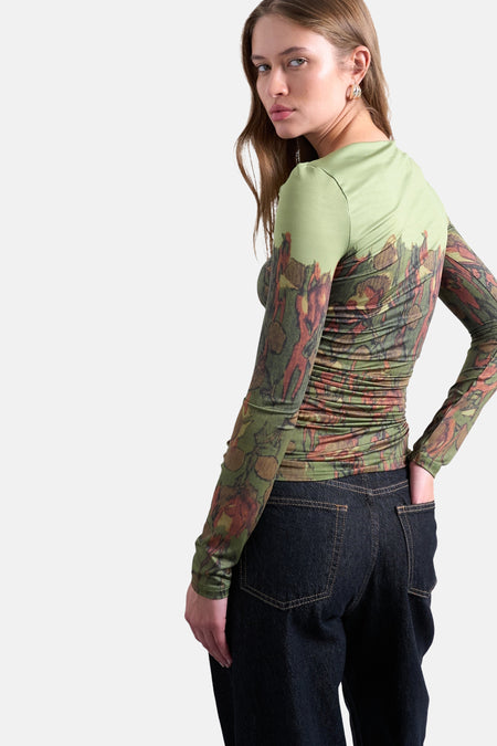 T-shirt (manches longues) Vert - TOPSHOP