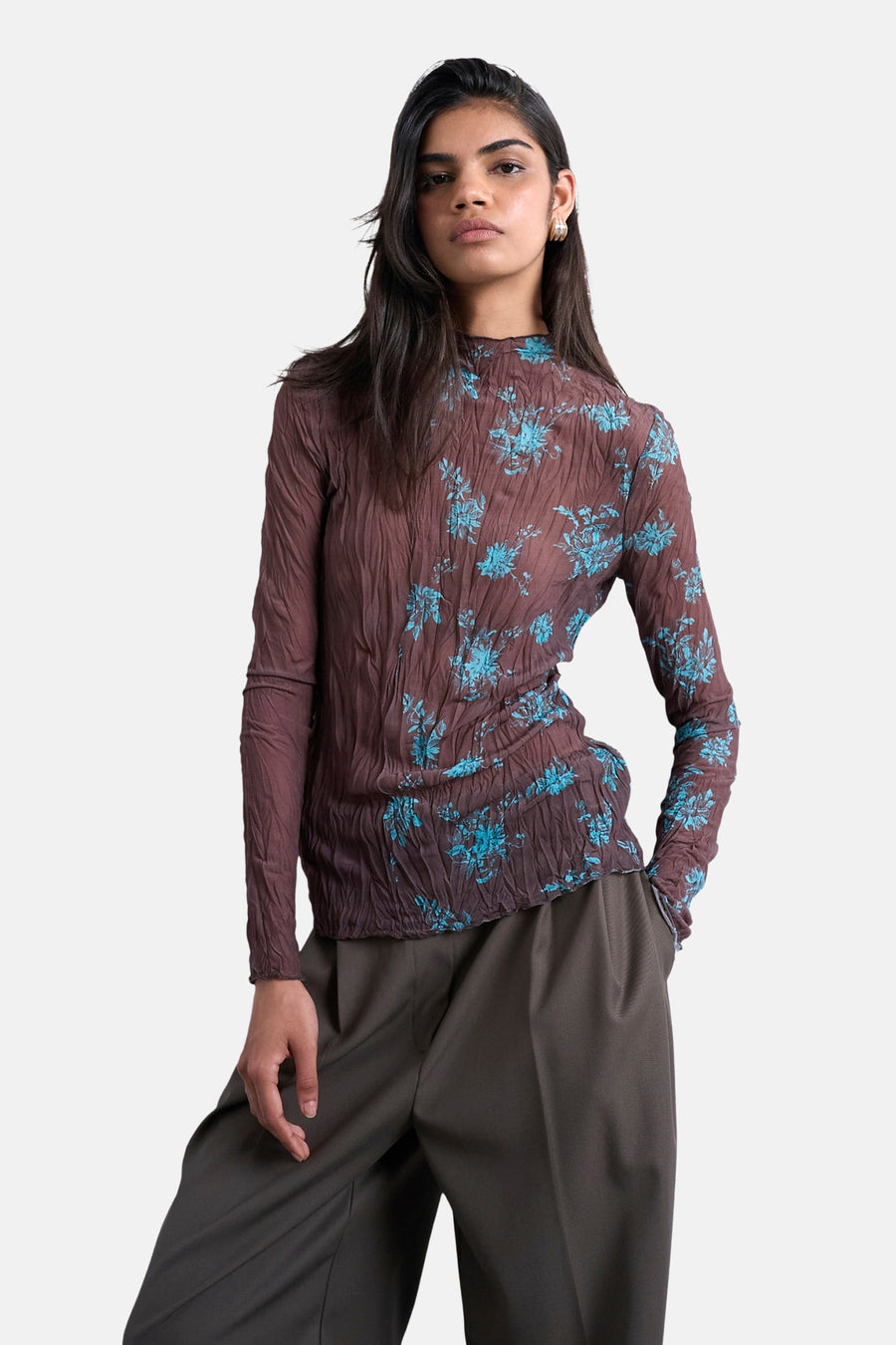 T-shirt à manches longues - brun - TOPSHOP