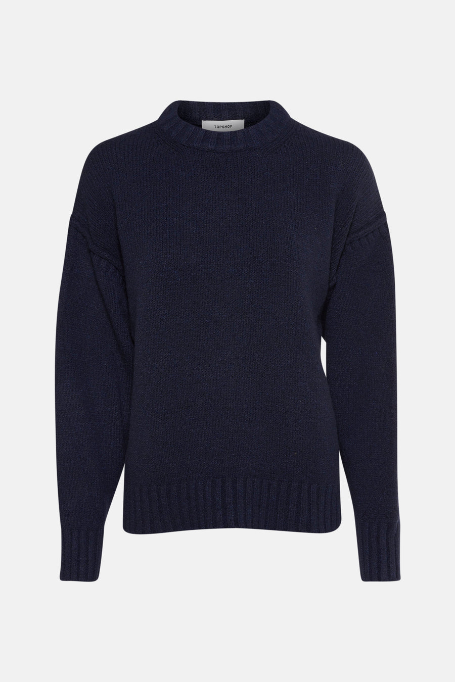 Pull à col rond - bleu - TOPSHOP - 1