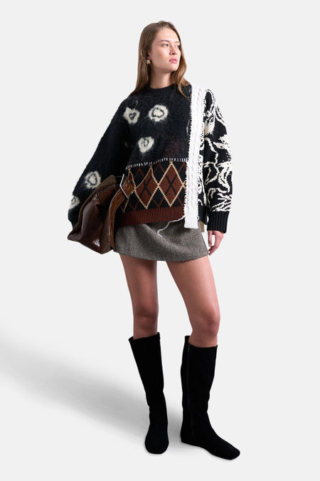 TSSASHA PATCHWORK PULLOVER