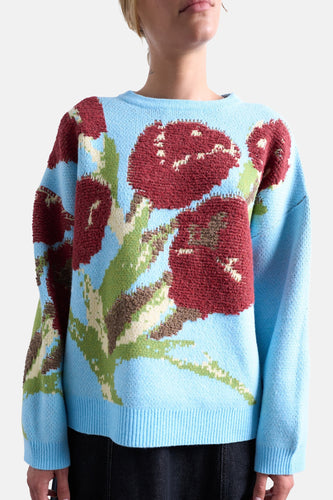 Pull à col rond - bleu - TOPSHOP