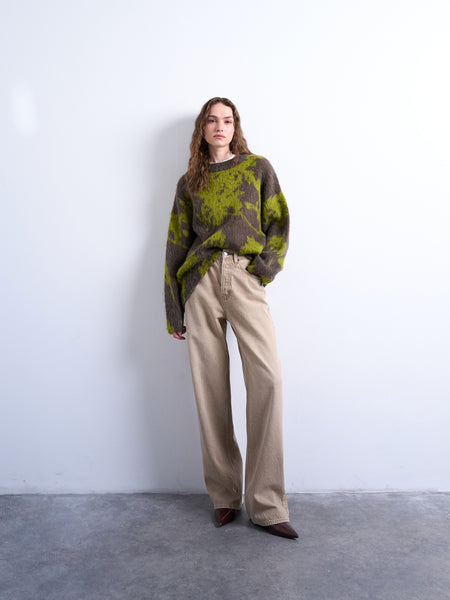 Pull col O Vert - TOPSHOP